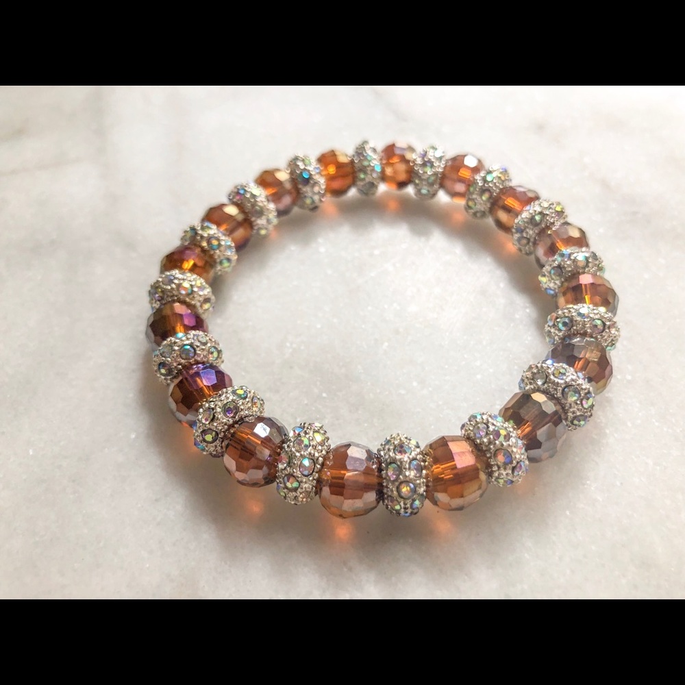 3 Piece Swarovski Bead Iridescent Bracelet Set - Picture 4 of 8